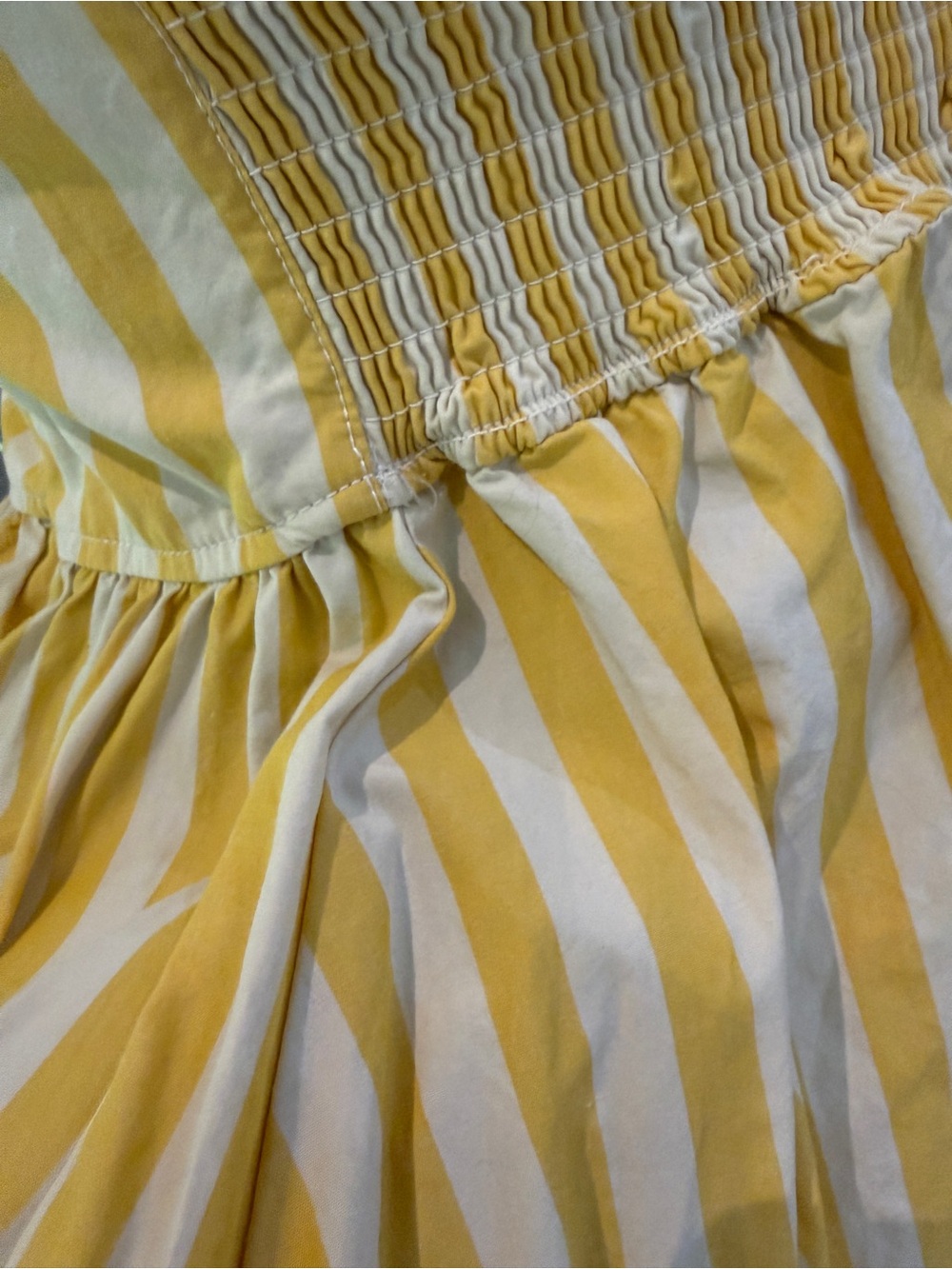 Yellow and White Stripe Women's Dress